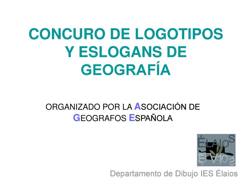 CONCURO DE LOGOTIPOS Y ESLOGANS DE GEOGRAFÍA