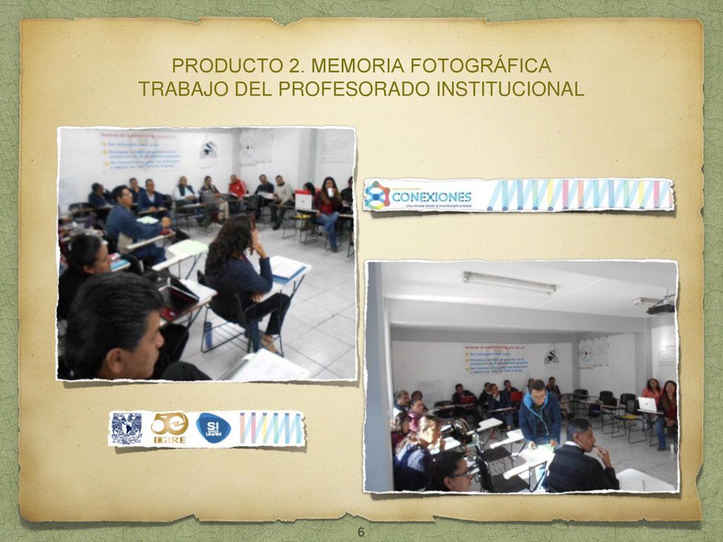 PRODUCTO 2. MEMORIA FOTOGRÁFICA TRABAJO DEL PROFESORADO INSTITUCIONAL