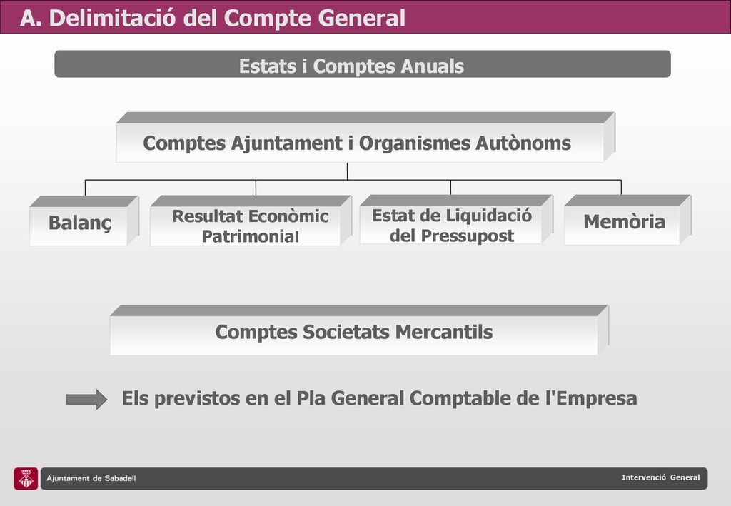 A. Delimitació del Compte General A. Delimitació del Compte General
