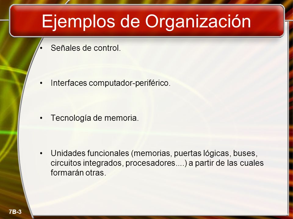 Ejemplos de Organización