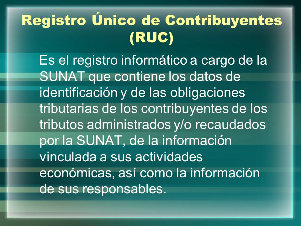 Registro Único de Contribuyentes (RUC)