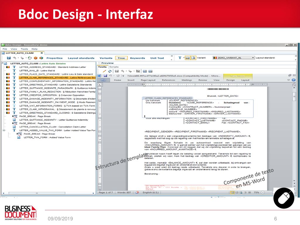 Bdoc Design - Interfaz Utilizado por TI y diseñadores de documentos.