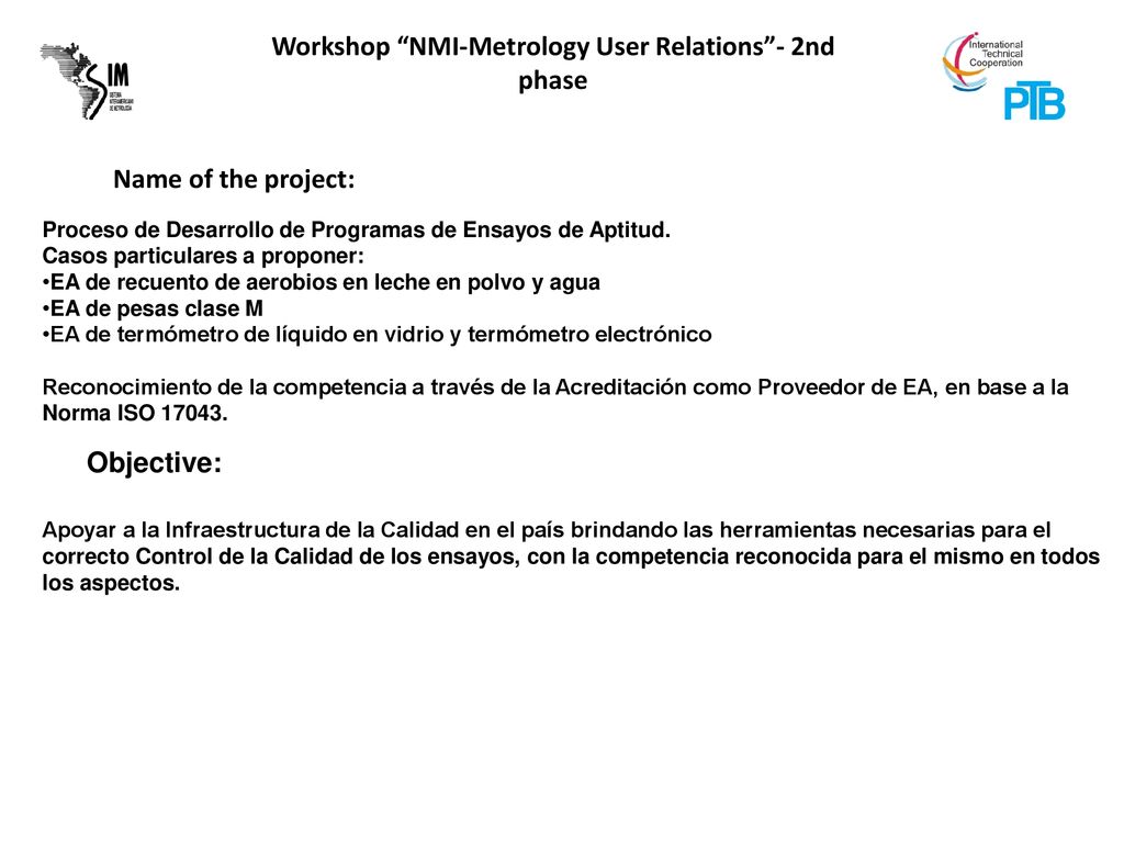 Objective: Proceso de Desarrollo de Programas de Ensayos de Aptitud.