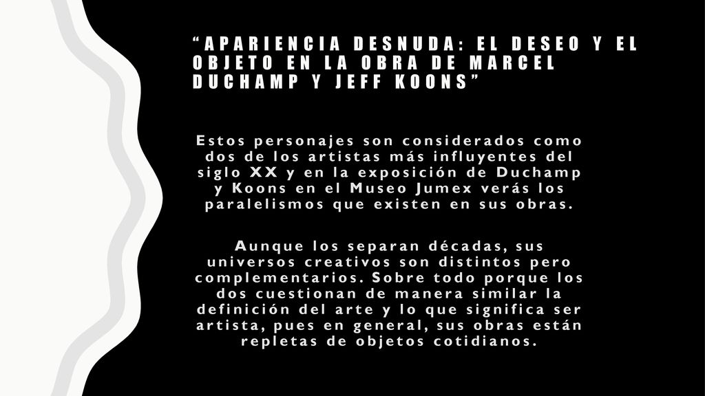 Apariencia desnuda: El Deseo y el objeto en la obra de Marcel Duchamp y Jeff Koons