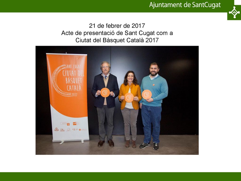 Acte de presentació de Sant Cugat com a Ciutat del Bàsquet Català 2017