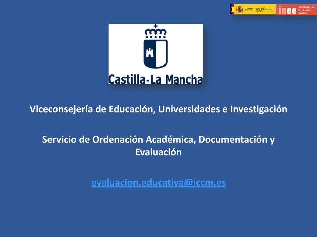 Viceconsejería de Educación, Universidades e Investigación Servicio de Ordenación Académica, Documentación y Evaluación