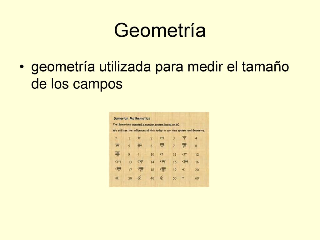 Geometría geometría utilizada para medir el tamaño de los campos