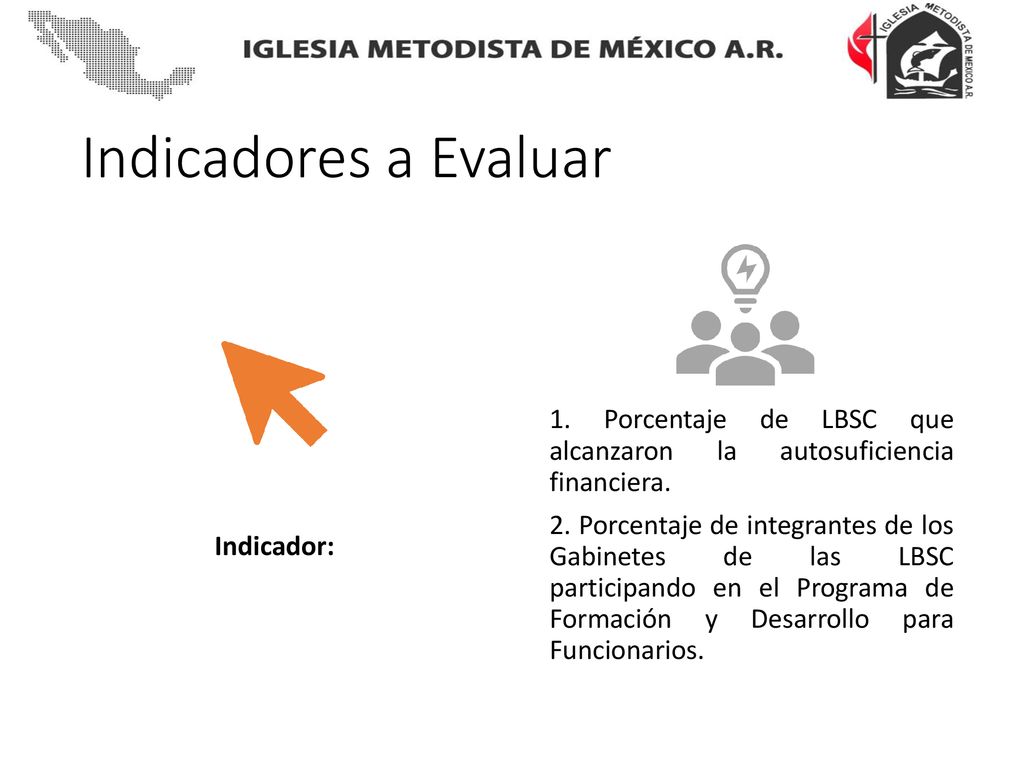 Indicadores a Evaluar Indicador: 1. Porcentaje de LBSC que alcanzaron la autosuficiencia financiera.