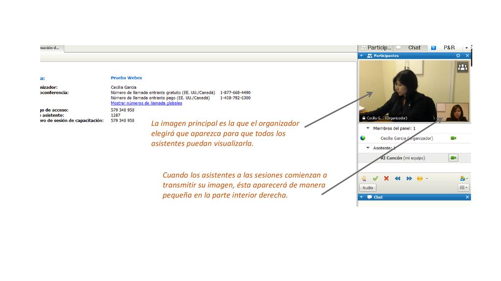 La imagen principal es la que el organizador elegirá que aparezca para que todos los asistentes puedan visualizarla.
