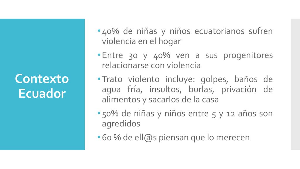 40% de niñas y niños ecuatorianos sufren violencia en el hogar