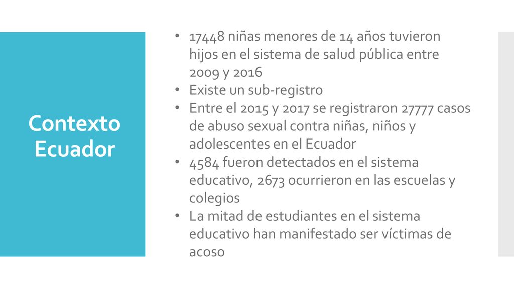 17448 niñas menores de 14 años tuvieron hijos en el sistema de salud pública entre 2009 y 2016