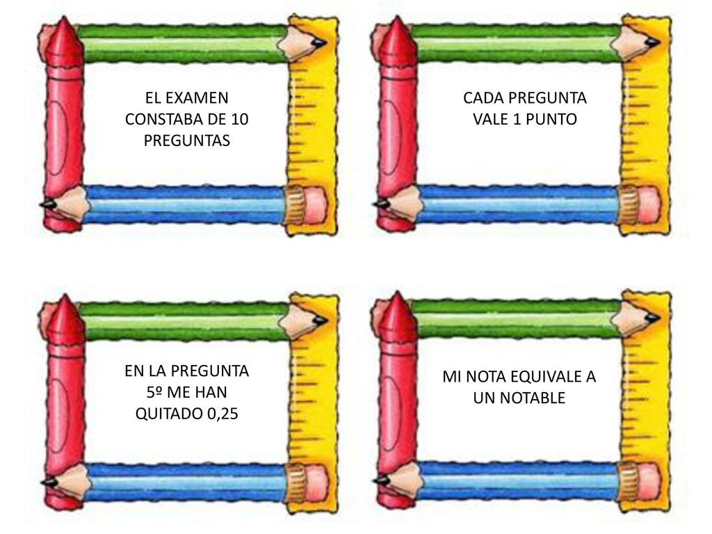EL EXAMEN CONSTABA DE 10 PREGUNTAS CADA PREGUNTA VALE 1 PUNTO