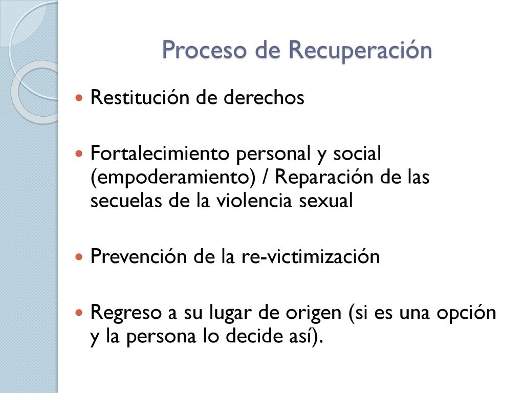 Proceso de Recuperación