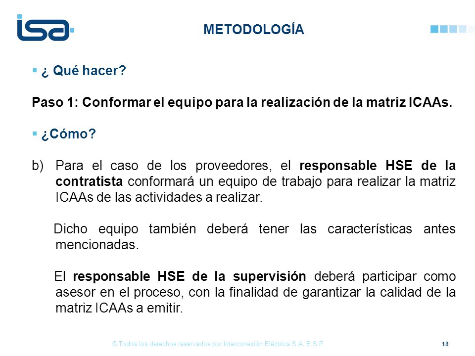 Paso 1: Conformar el equipo para la realización de la matriz ICAAs.