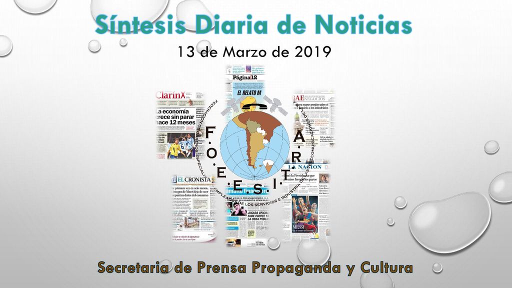Síntesis Diaria de Noticias Secretaria de Prensa Propaganda y Cultura