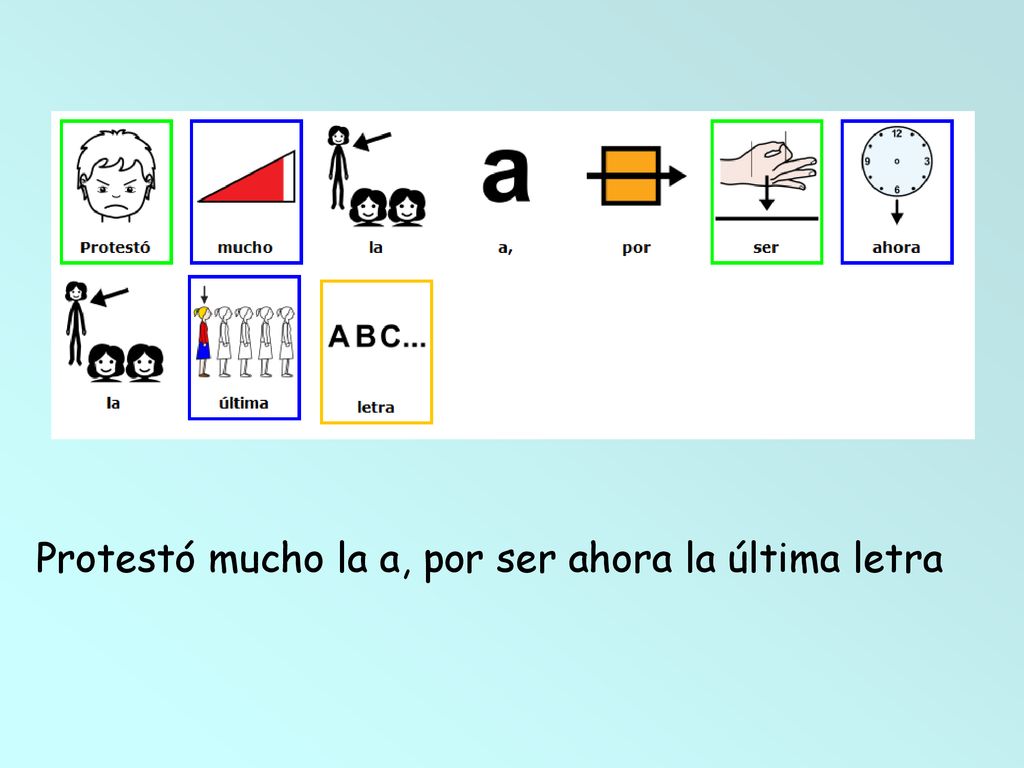 Protestó mucho la a, por ser ahora la última letra