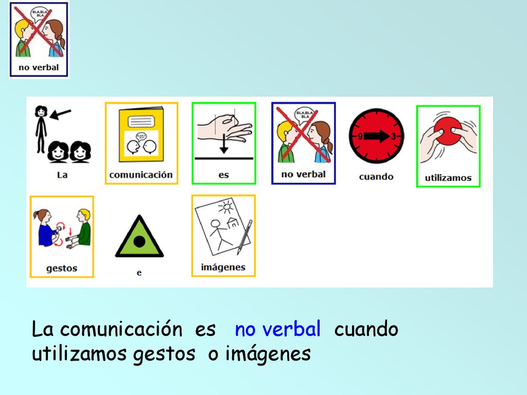 La comunicación es no verbal cuando utilizamos gestos o imágenes