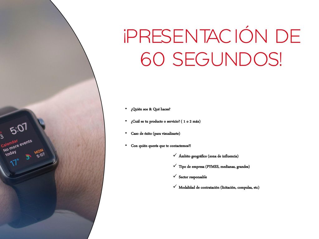 ¿Quién sos & Qué haces ¿Cuál es tu producto o servicio ( 1 o 2 máx) Caso de éxito (para visualizarte)