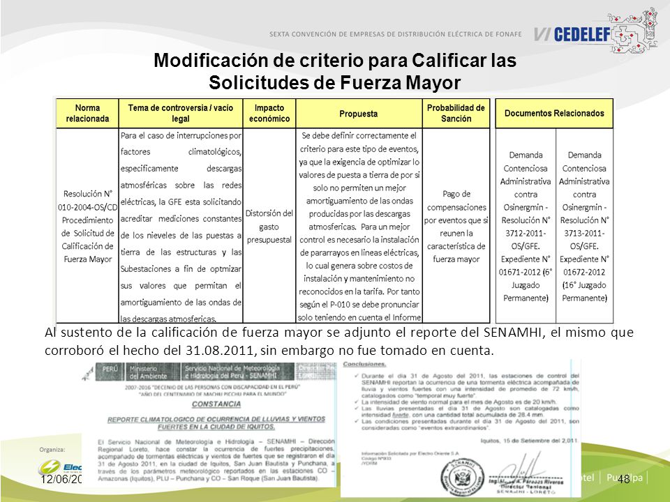 Modificación de criterio para Calificar las Solicitudes de Fuerza Mayor