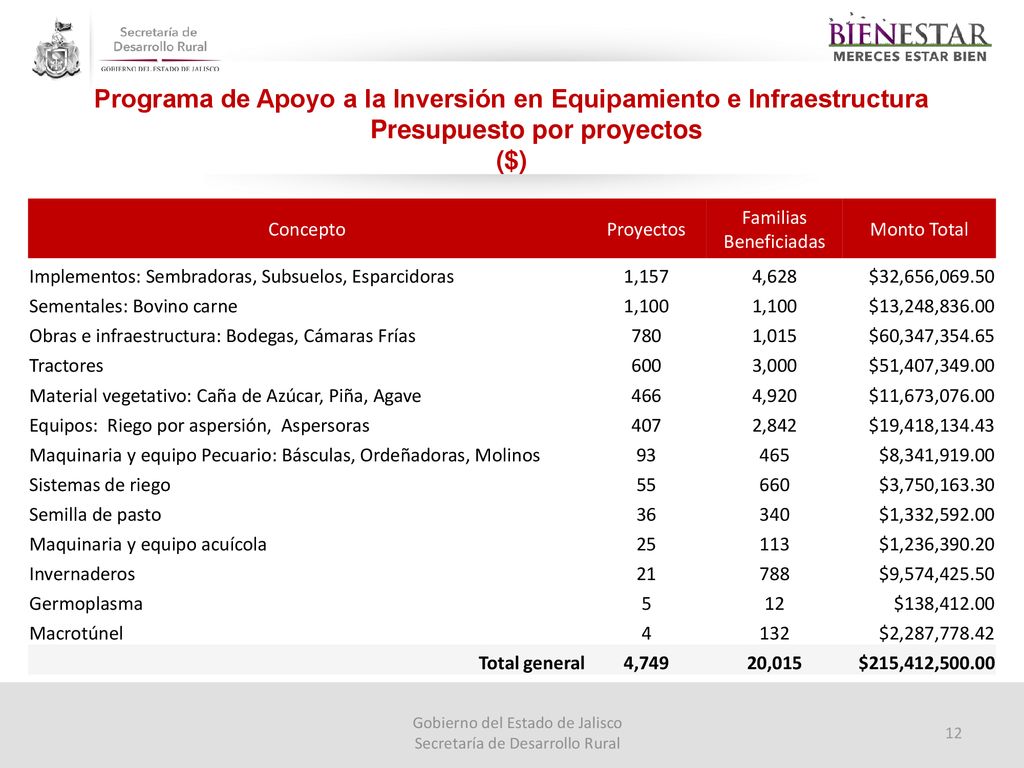 Programa de Apoyo a la Inversión en Equipamiento e Infraestructura
