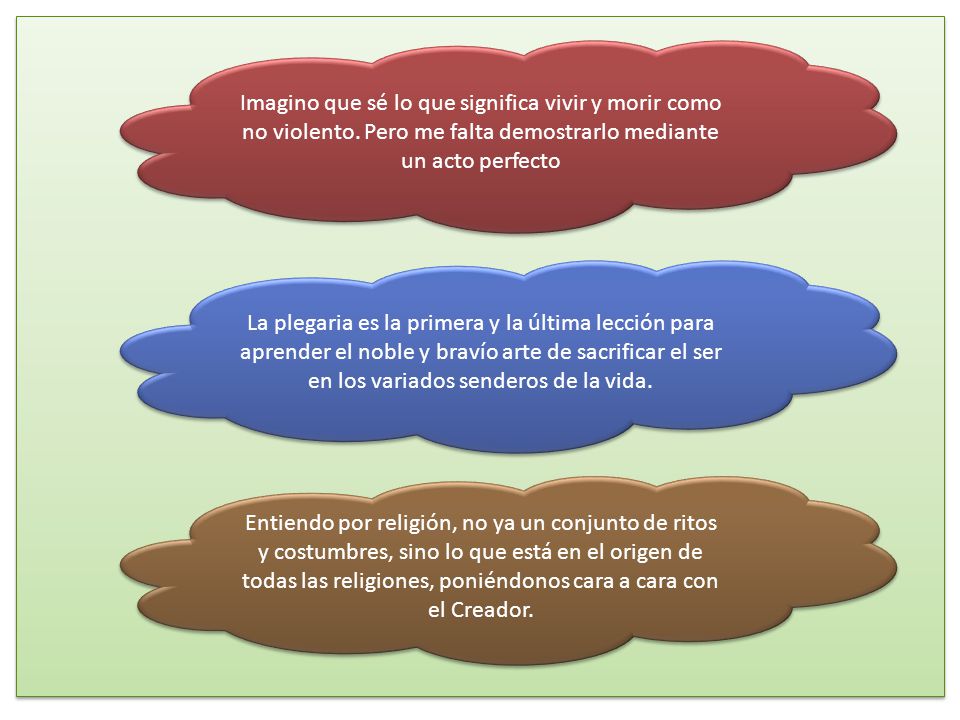 Imagino que sé lo que significa vivir y morir como no violento