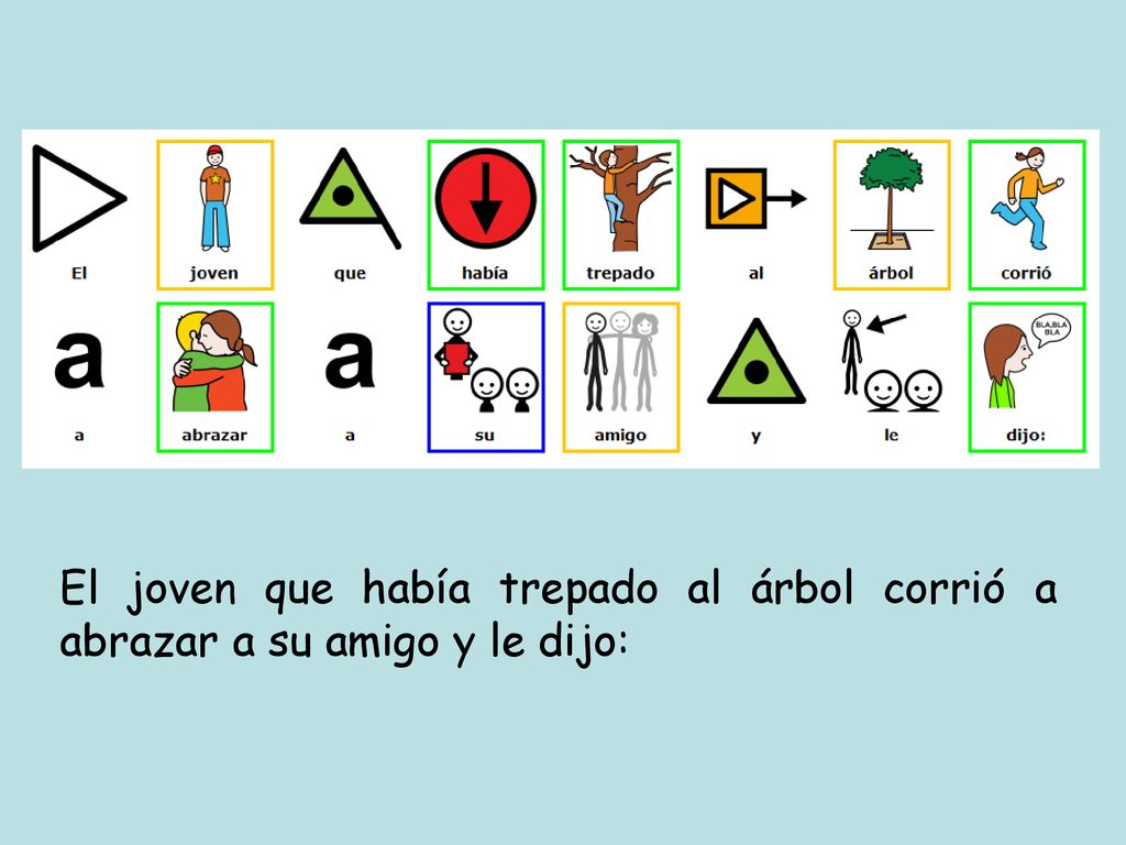 El joven que había trepado al árbol corrió a abrazar a su amigo y le dijo: