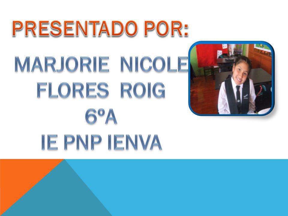 PRESENTADO POR: MARJORIE NICOLE FLORES ROIG 6ºA IE PNP IENVA