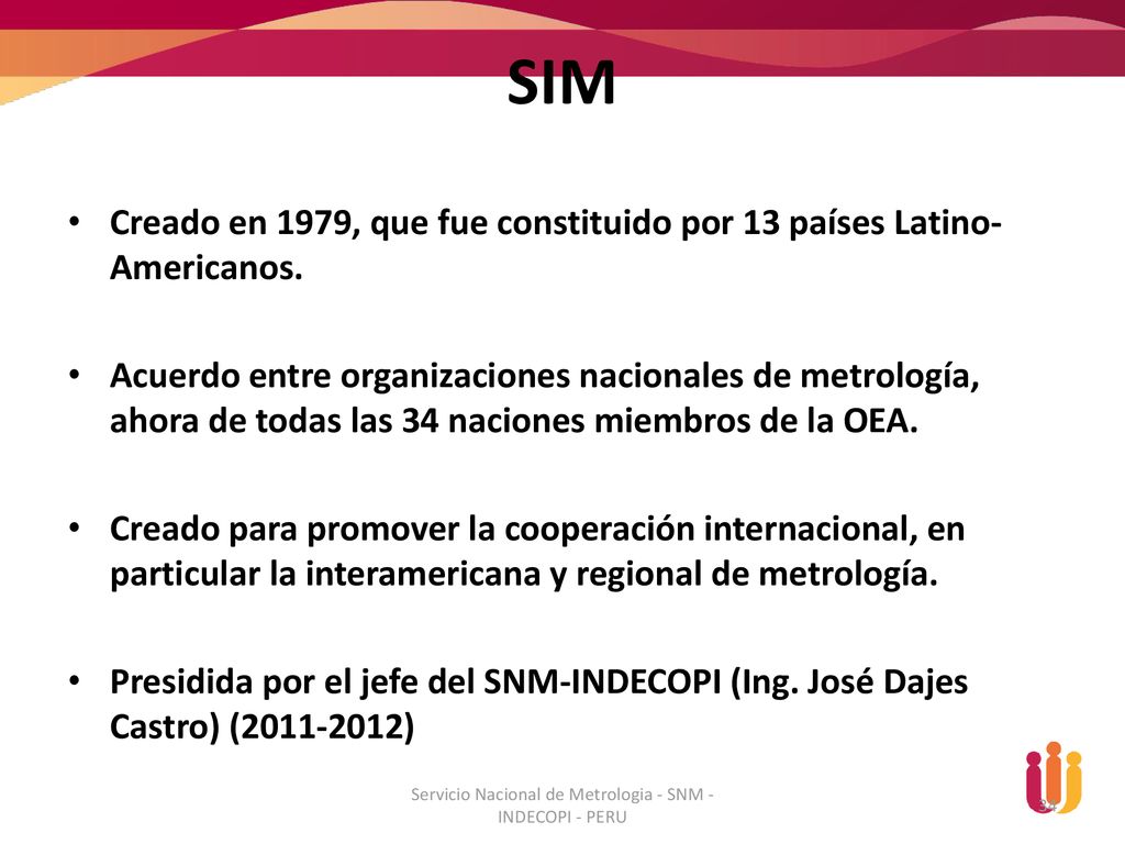 Servicio Nacional de Metrologia - SNM - INDECOPI - PERU