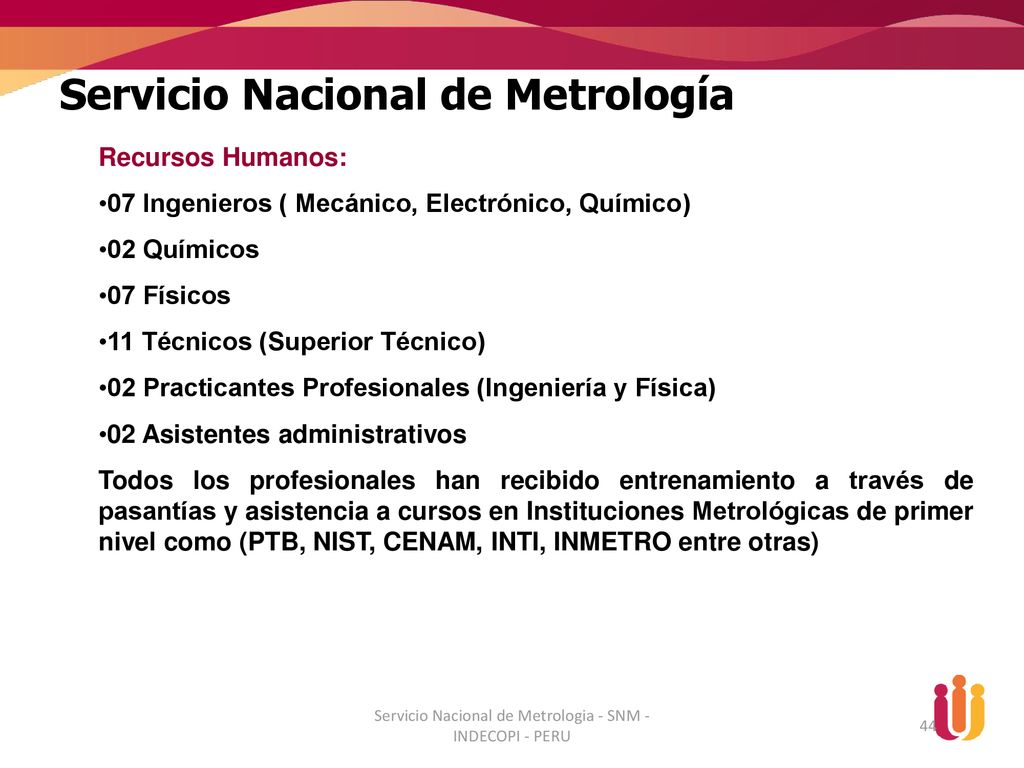 Servicio Nacional de Metrologia - SNM - INDECOPI - PERU