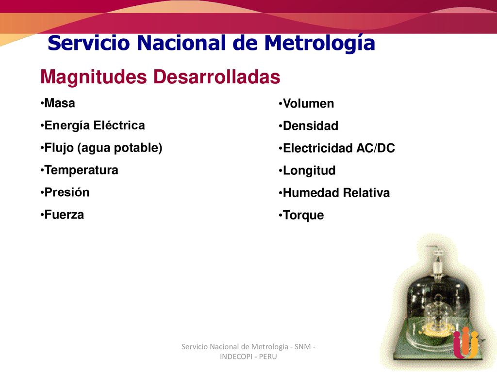 Servicio Nacional de Metrologia - SNM - INDECOPI - PERU