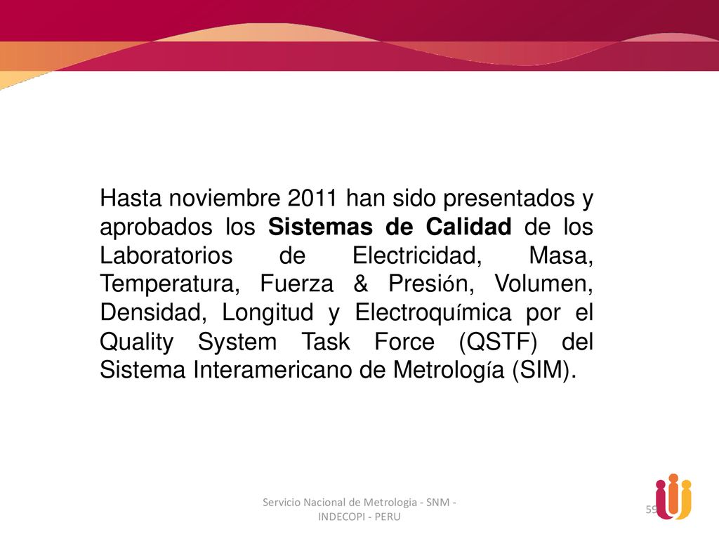 Servicio Nacional de Metrologia - SNM - INDECOPI - PERU