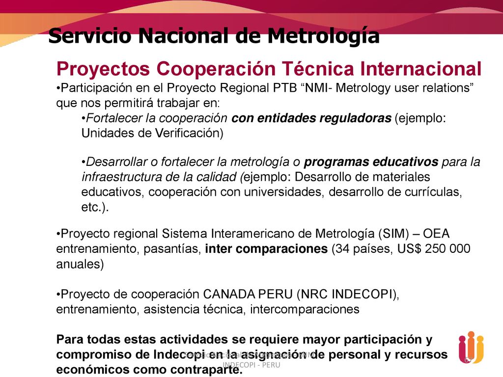 Servicio Nacional de Metrologia - SNM - INDECOPI - PERU