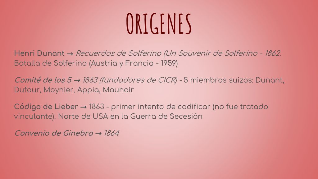 ORIGENES Henri Dunant → Recuerdos de Solferino (Un Souvenir de Solferino Batalla de Solferino (Austria y Francia )