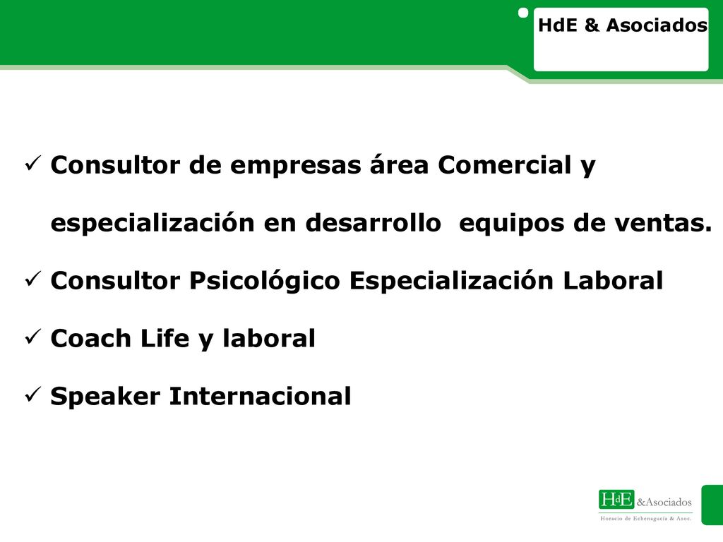 Consultor de empresas área Comercial y especialización en desarrollo equipos de ventas.