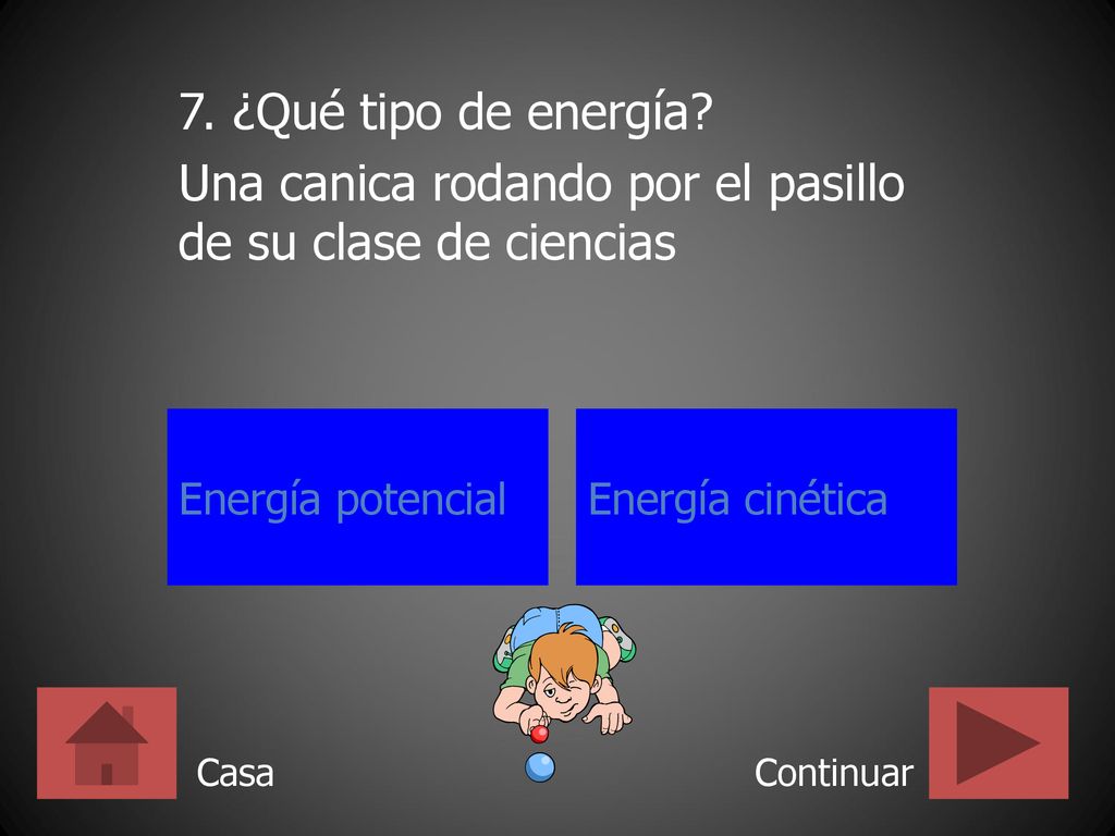 Una canica rodando por el pasillo de su clase de ciencias