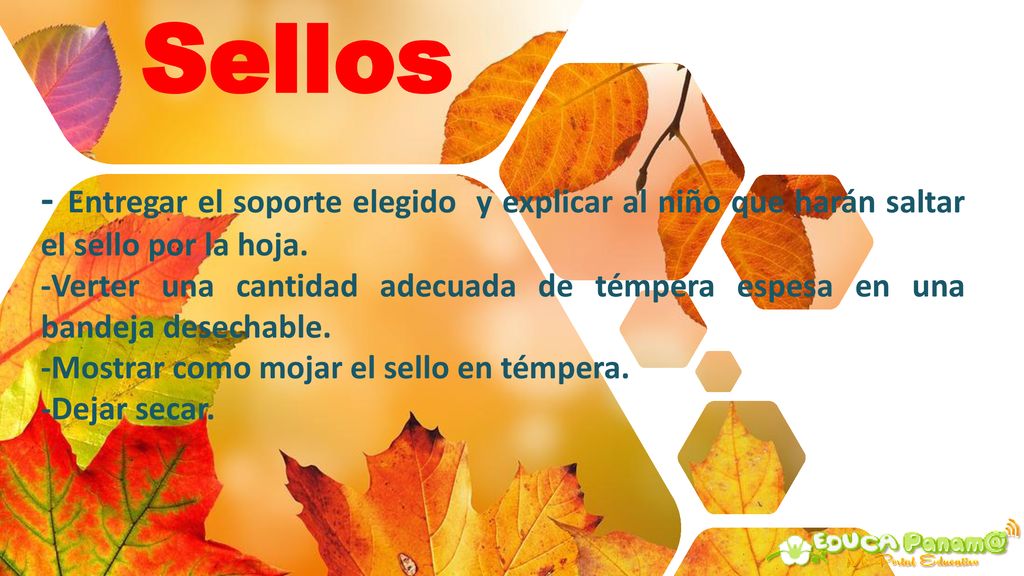 Sellos - Entregar el soporte elegido y explicar al niño que harán saltar el sello por la hoja.