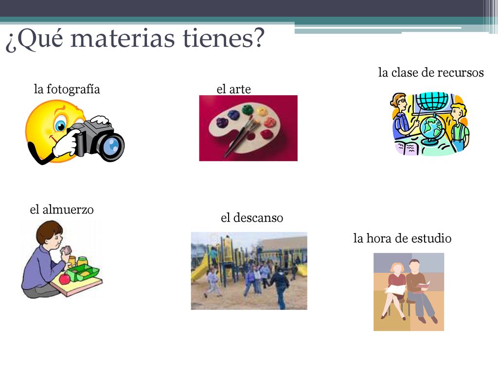 ¿Qué materias tienes la clase de recursos la fotografía el arte