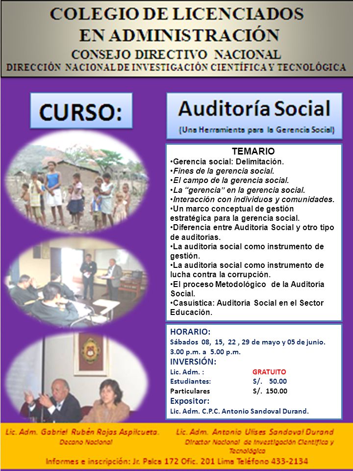 COLEGIO DE CONTADORES PUBLICOS DE LIMA Comité de Auditoria.