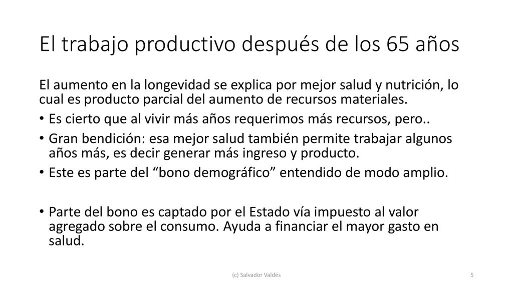 El trabajo productivo después de los 65 años