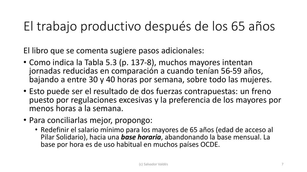 El trabajo productivo después de los 65 años
