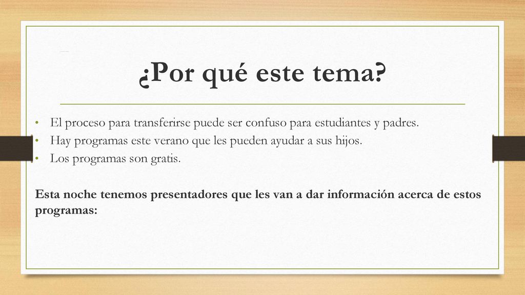 ¿Por qué este tem¿Por qué este tema a ¿Por qué este tema