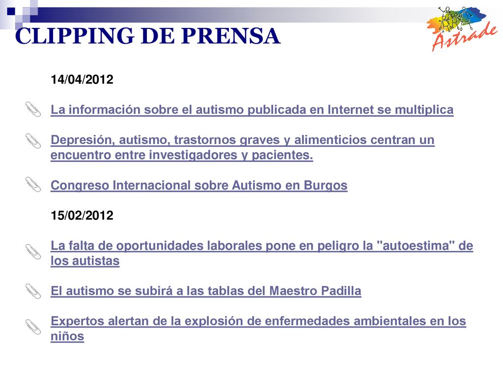 CLIPPING DE PRENSA 14/04/2012. La información sobre el autismo publicada en Internet se multiplica.