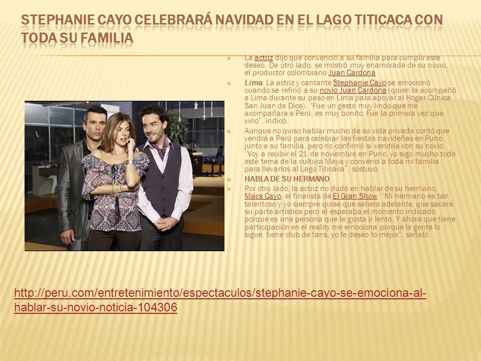 Stephanie Cayo celebrará Navidad en el Lago Titicaca con toda su familia