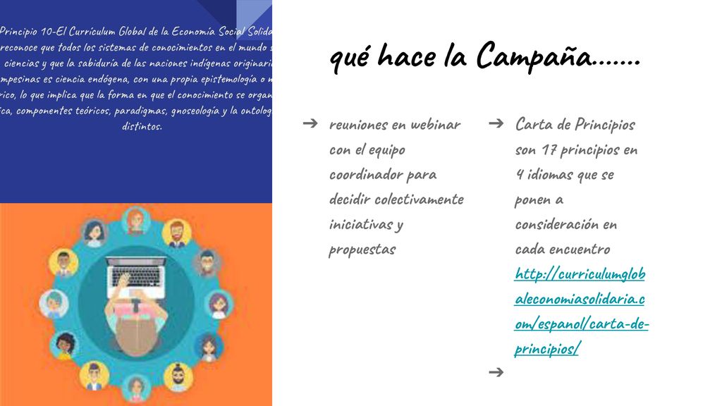 qué hace la Campaña……. reuniones en webinar con el equipo coordinador para decidir colectivamente iniciativas y propuestas.