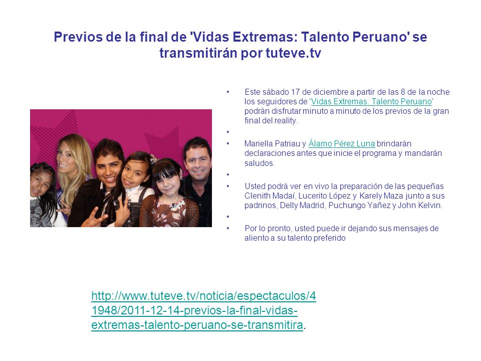 Previos de la final de Vidas Extremas: Talento Peruano se transmitirán por tuteve.tv