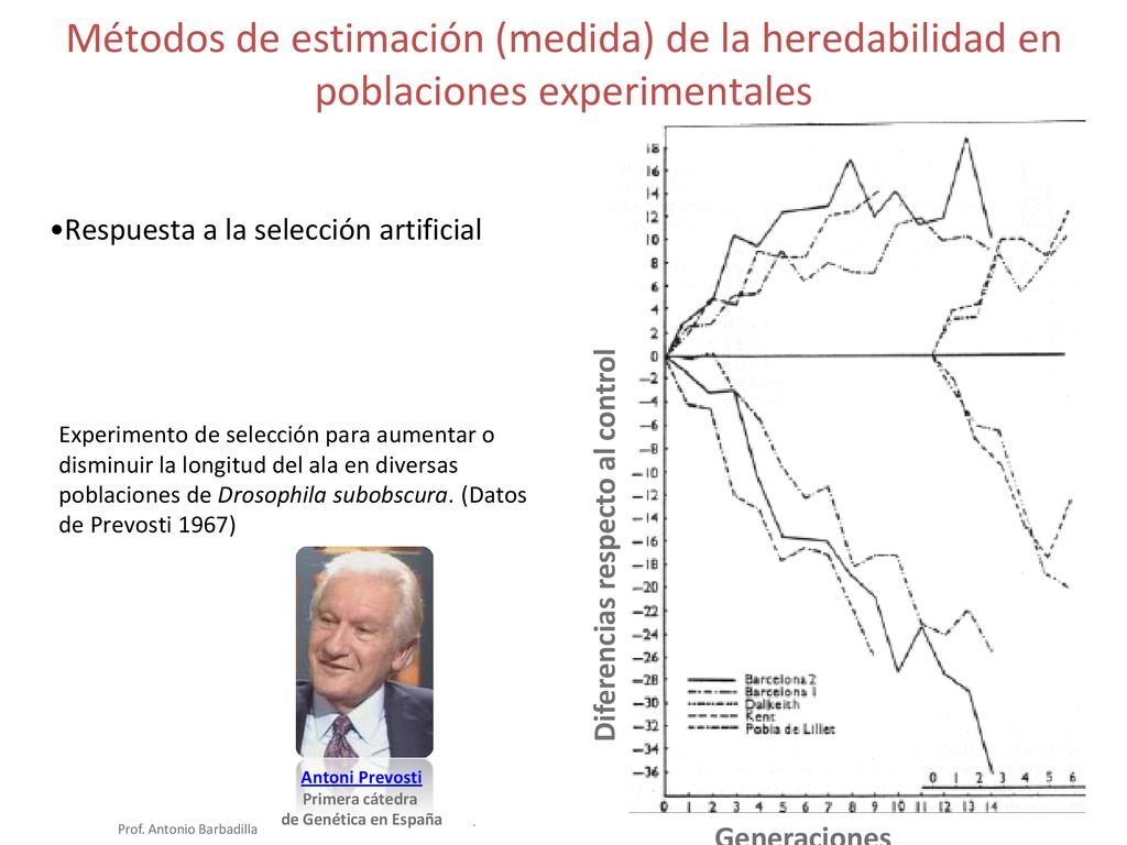 Métodos de estimación (medida) de la heredabilidad en poblaciones experimentales