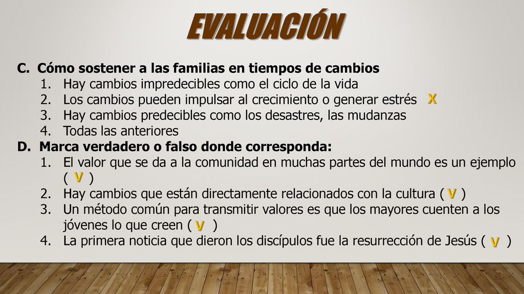 EVALUACIÓN Cómo sostener a las familias en tiempos de cambios