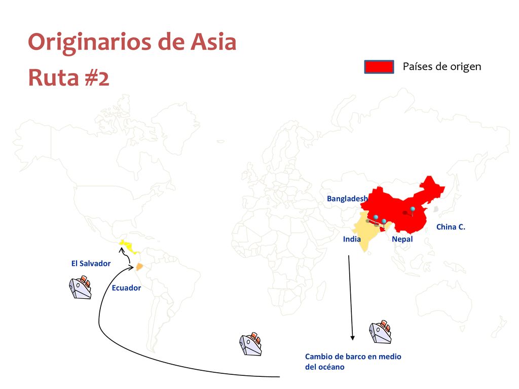 Originarios de Asia Ruta #2 Países de origen 8