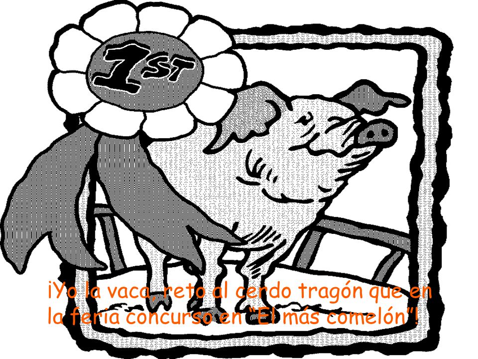 ¡Yo la vaca, reto al cerdo tragón que en la feria concurso en El más comelón !