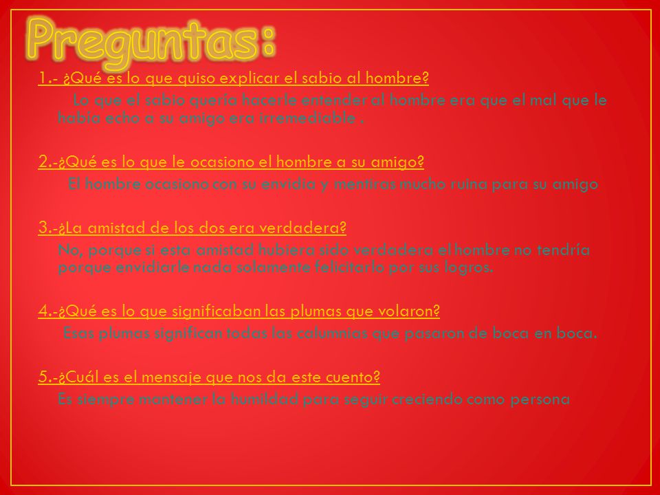 Preguntas: